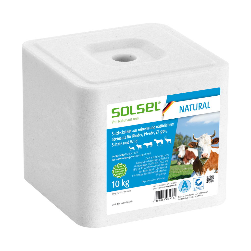 96x10kg SOLSEL® Natural Salzlecksteine 10kg